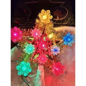 Vtg New Old Stock YULE GLO 11 Light Tree Top Star Perfect Condition Extra Bulb